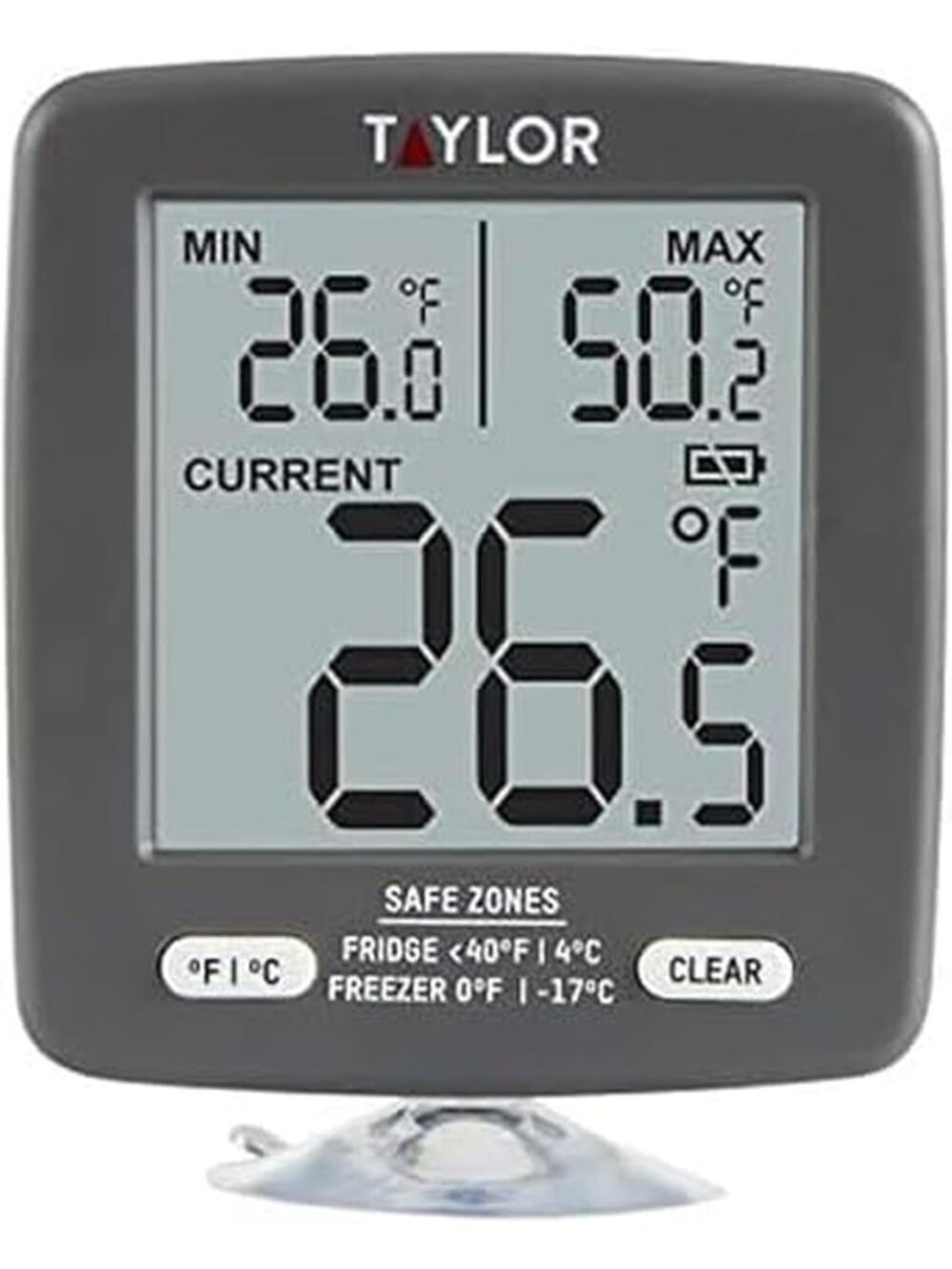 Digital Refrigerator Freezer Thermometer with Min/Max LCD Display - Accurate